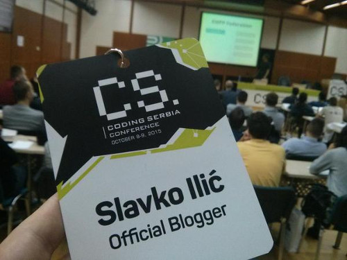 Slavko Ilic - Coding Serbia 2015 Official Blogger